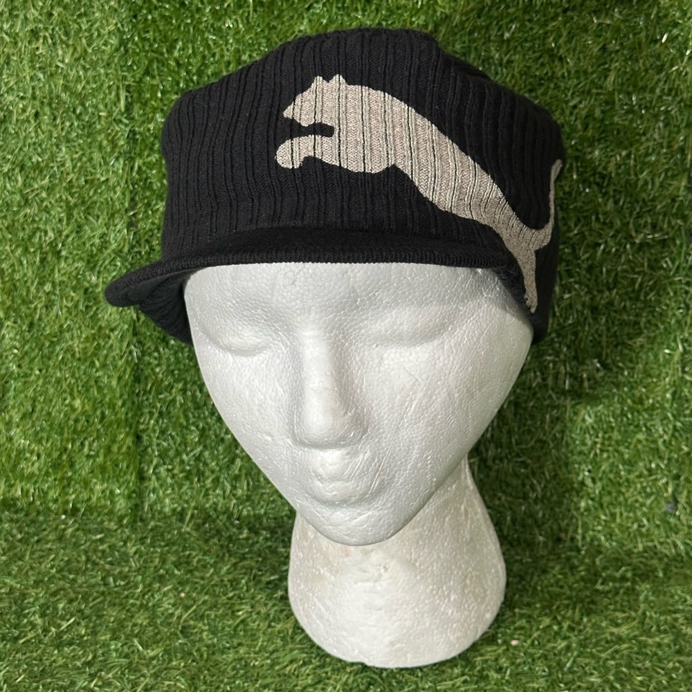 PUMA KNIT MILITARY BEANIE, ONE SIZE , BLACK/BEIGE, BRAND NEW, UNISEX